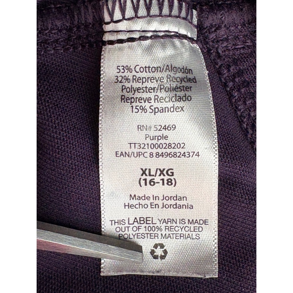Time‎ and Tru Jeggings Purple Faux Front Pockets Skinny Stretch XL 16-18 - Picture 6 of 7